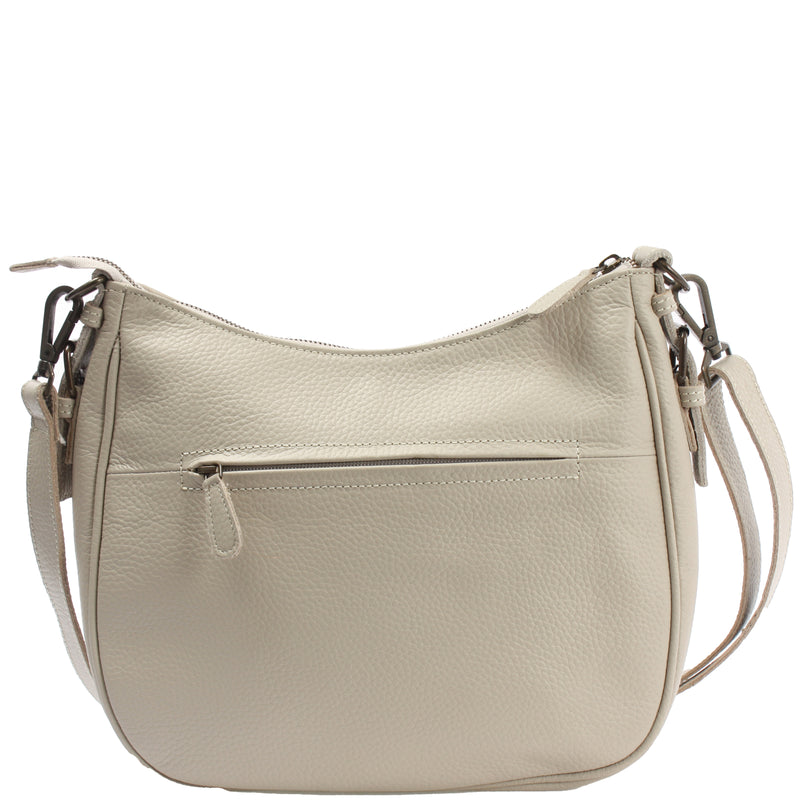 Leconi Schultertasche Ledertasche Damentasche Leder beige LE0063 Vierteljährliche Förderung
