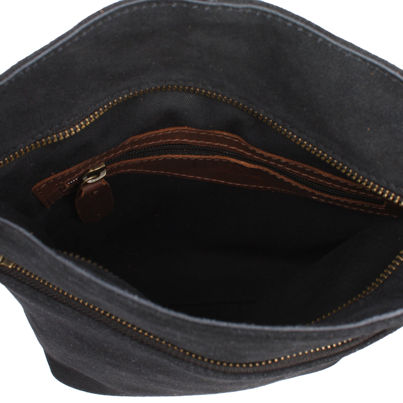 Leconi kleine Umhängetasche Schultertasche Freizeittasche Wildleder anthrazit LE3049 Bis zu 55% Rabatt