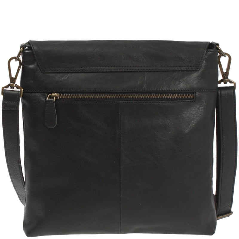 Leconi Umhängetasche Ledertasche Damen Schultertasche Leder schwarz LE3073 Riesige Rabatte