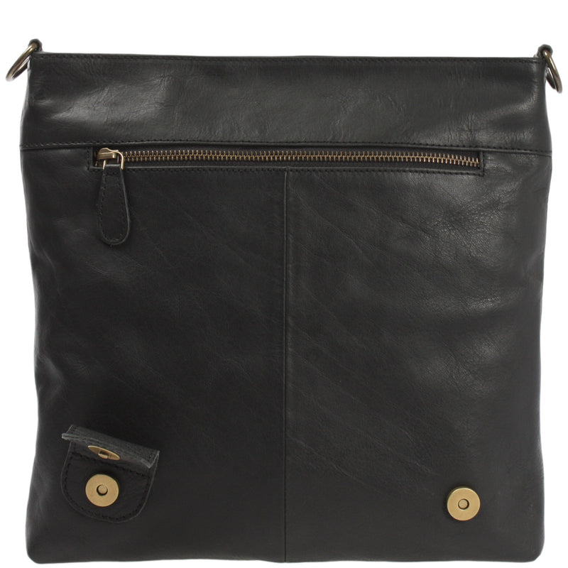Leconi Umhängetasche Ledertasche Damen Schultertasche Leder schwarz LE3073 Riesige Rabatte