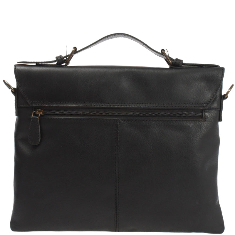 Leconi kleine Umhängetasche Schultertasche Damen und Herren Leder schwarz LE3079 50% Rabatt mit kostenlosem Versand