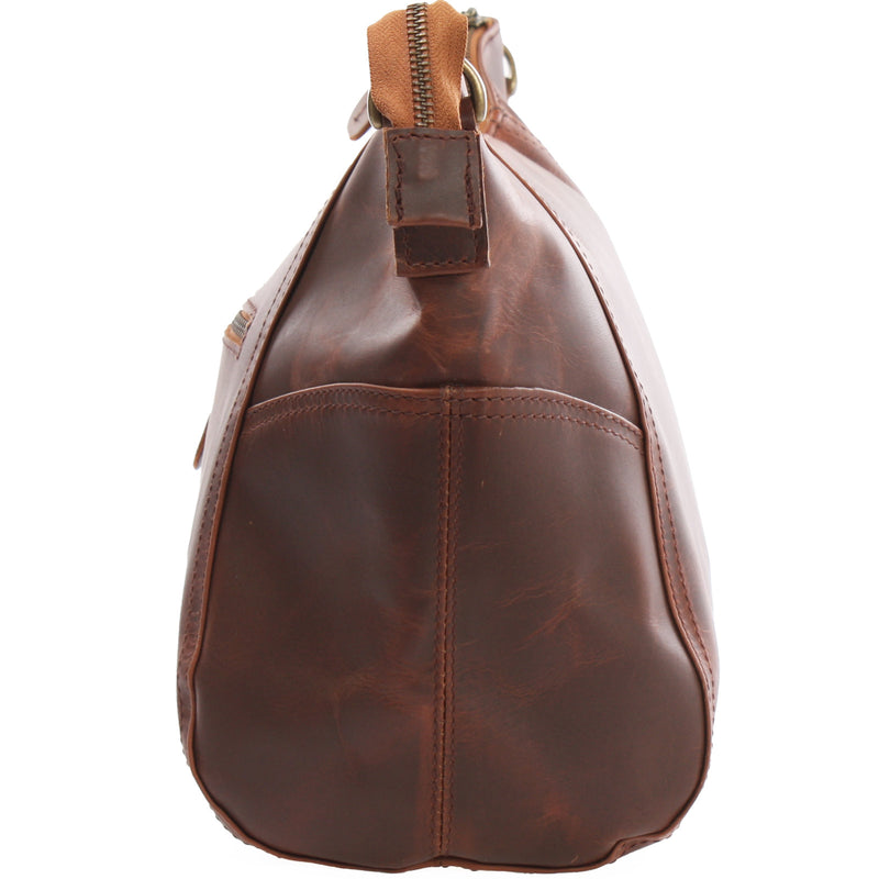Leconi Umhängetasche Schultertasche Ledertasche Leder braun LE0058 Angebote