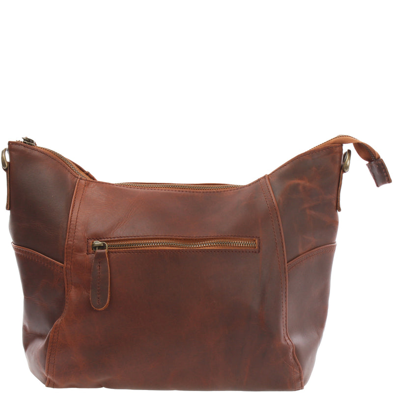 Leconi Umhängetasche Schultertasche Ledertasche Leder braun LE0058 Angebote