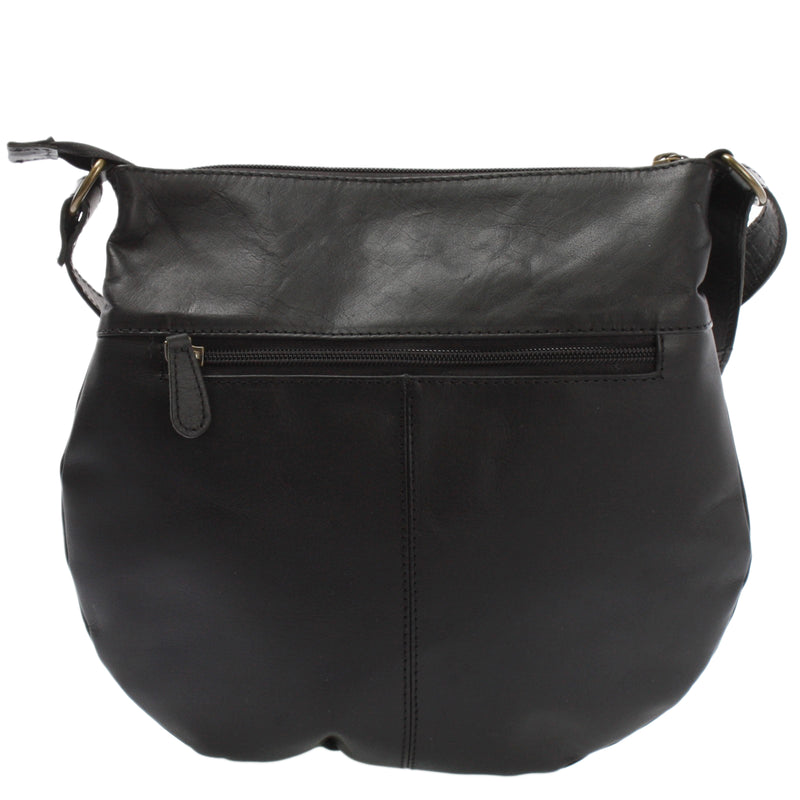 Leconi B-Ware kleine Umhängetasche Ledertasche Damentasche Schultertasche Leder schwarz LE0070 Schlussverkauf