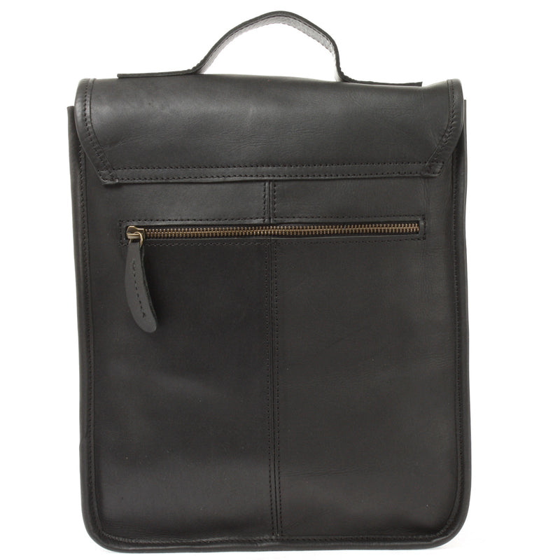 Leconi B-Ware Umhängetasche Freizeittasche Herren Damen Hochformat Leder schwarz LE3052 Meist gekauft