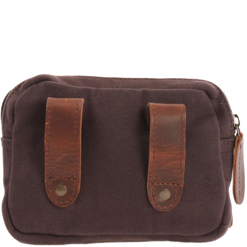 Leconi Gürteltasche Bauchtasche Canvas Rindsleder mokka LE3037 Black Friday