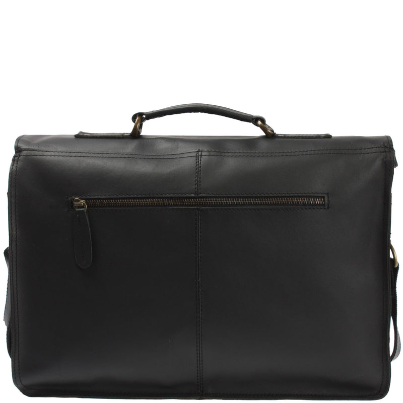 Leconi Aktentasche Businesstasche Messenger Bag Vintage Leder schwarz LE3008 Begrenzte Freigabe