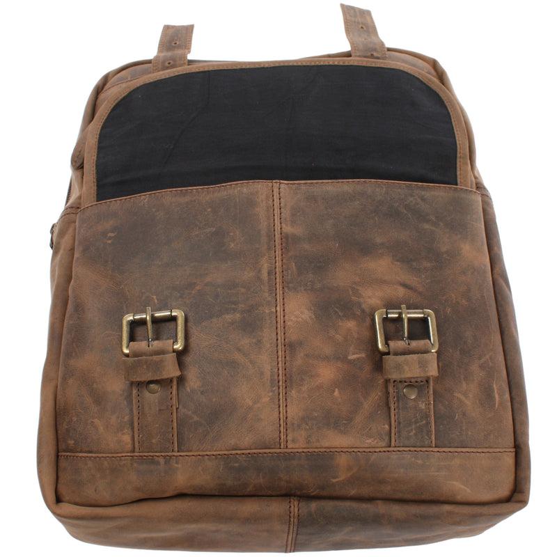 Leconi Rucksack Freizeitrucksack Lederrucksack Leder schlamm LE1018 Letzte 2 Tage