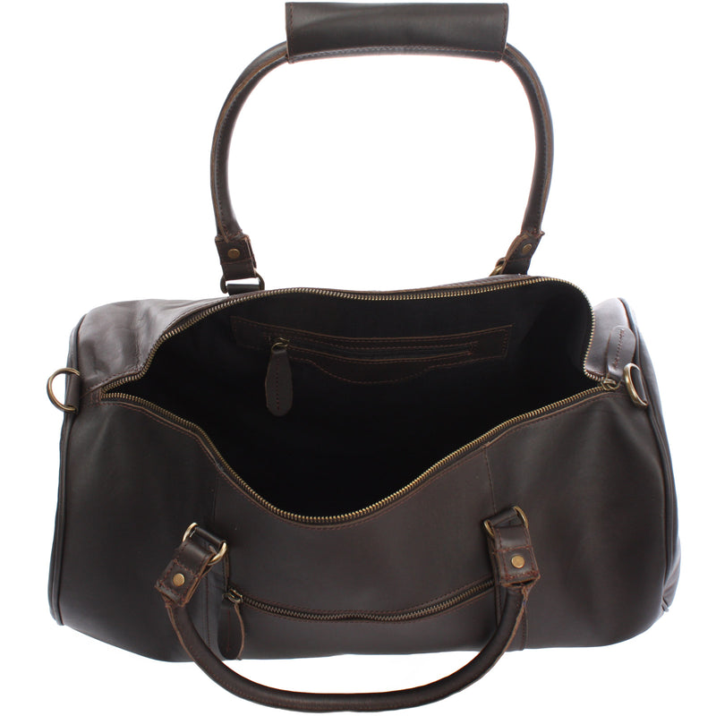 Leconi Weekender Reisetasche Sporttasche vintage Leder dunkelbraun LE2004 Zeitbegrenzte Promotion
