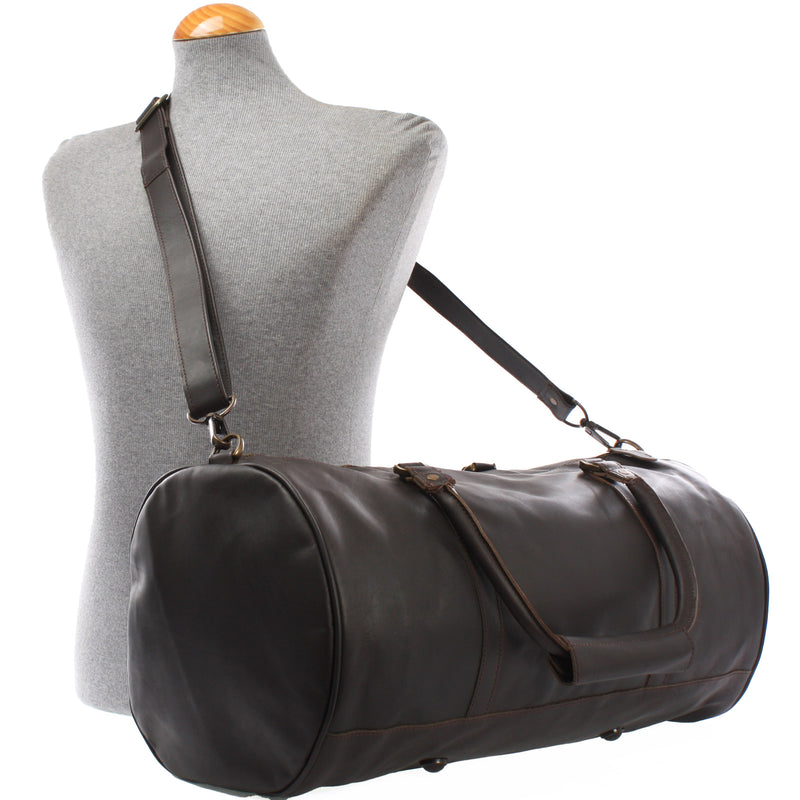Leconi Weekender Reisetasche Sporttasche vintage Leder dunkelbraun LE2004 Zeitbegrenzte Promotion