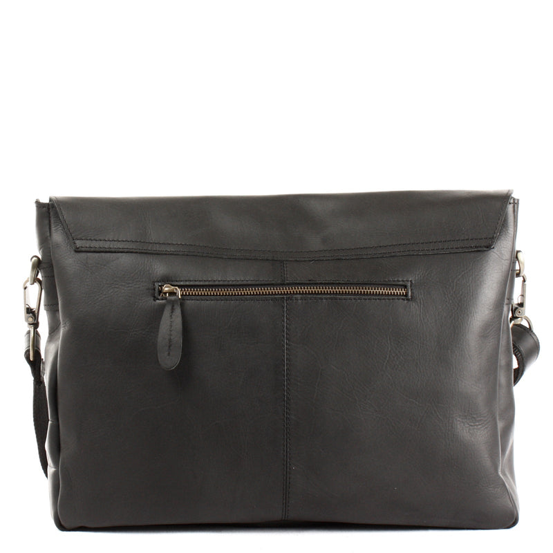 Leconi Messenger Bag Collegetasche DIN A4 Kuriertasche Leder schwarz LE3032 Bis zu 50% Rabatt