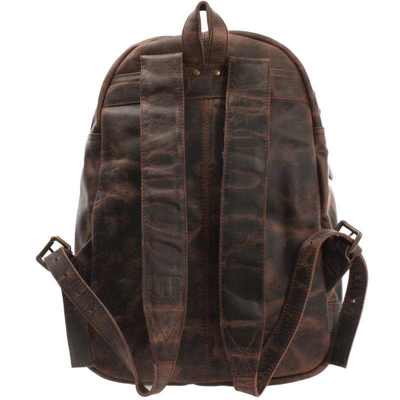 Leconi Rucksack Lederrucksack Freizeitrucksack Damen Herren Leder schlamm LE1017 Riesige Rabatte