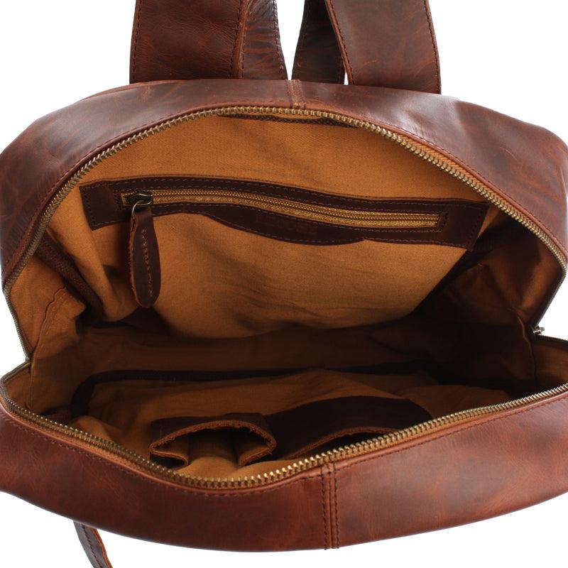 Leconi Lederrucksack Freizeitrucksack Wanderrucksack Leder braun LE1018 50% Rabatt mit kostenlosem Versand