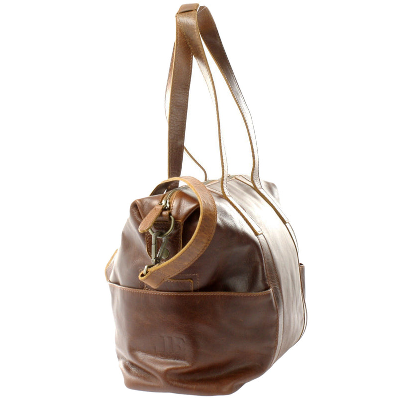 Leconi Shopper Schultertasche Henkeltasche Damen Handtasche Leder braun LE0061 Rabatte dieses Monats