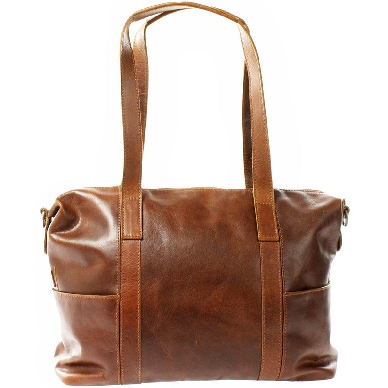 Leconi Shopper Schultertasche Henkeltasche Damen Handtasche Leder braun LE0061 Rabatte dieses Monats