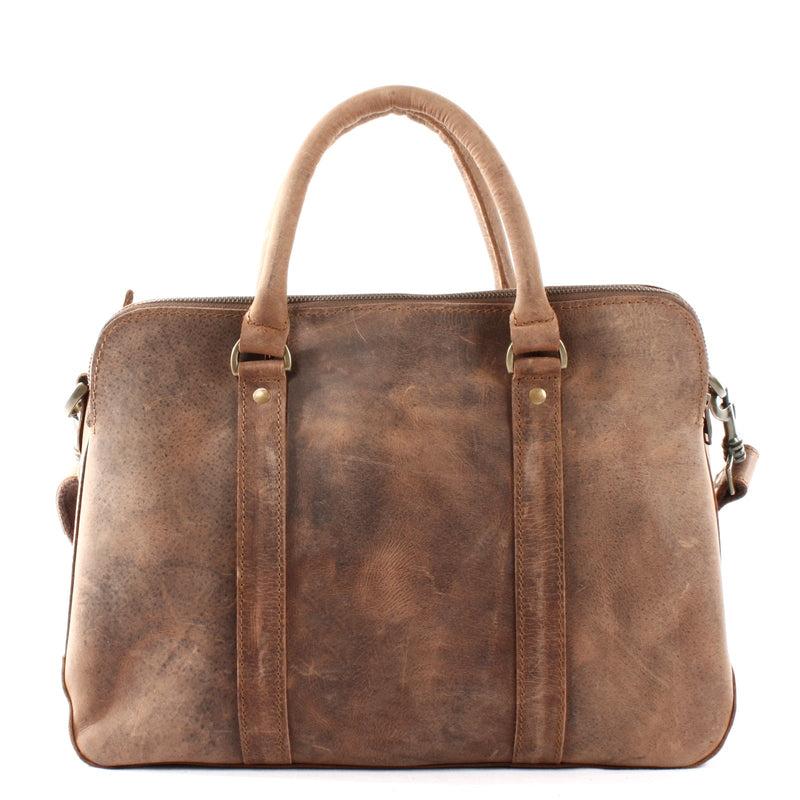 Leconi Umhängetasche Schultertasche Henkeltasche Damentasche Aktentasche Buisnesstasche Leder braun LE3065 2025