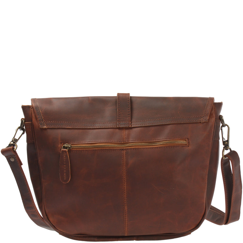 Leconi Umhängetasche Damen Schultertasche Damentasche Handtasche Leder braun LE3053 Outlet