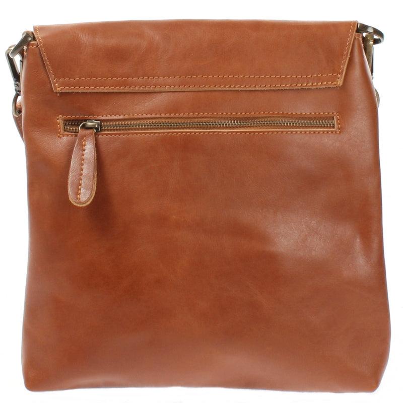 Leconi Umhängetasche Ledertasche Damen Schultertasche Leder cognac LE3027 Hotsell
