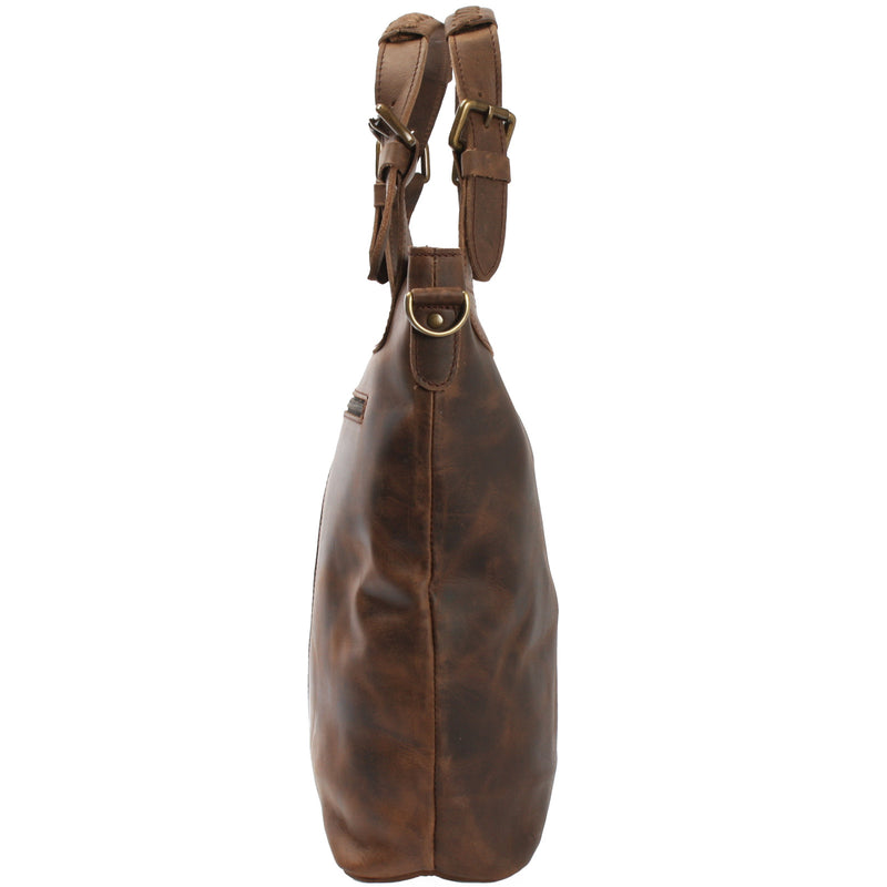 Leconi Umhängetasche Schultertasche Henkeltasche Damentasche Leder schlamm LE0054 Günstiger Verkauf