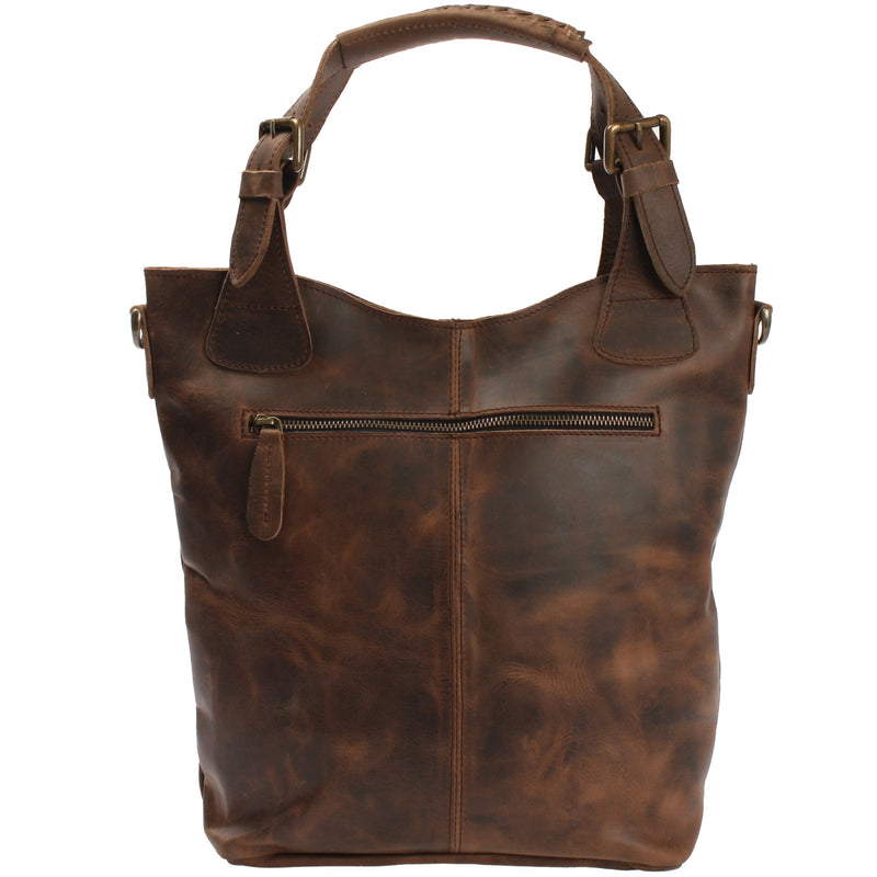 Leconi Umhängetasche Schultertasche Henkeltasche Damentasche Leder schlamm LE0054 Günstiger Verkauf