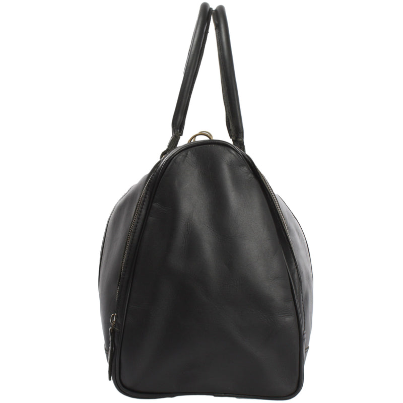 Leconi Reisetasche Weekender Sporttasche Ledertasche Damen Herren Leder schwarz LE2017 Blitzverkäufe