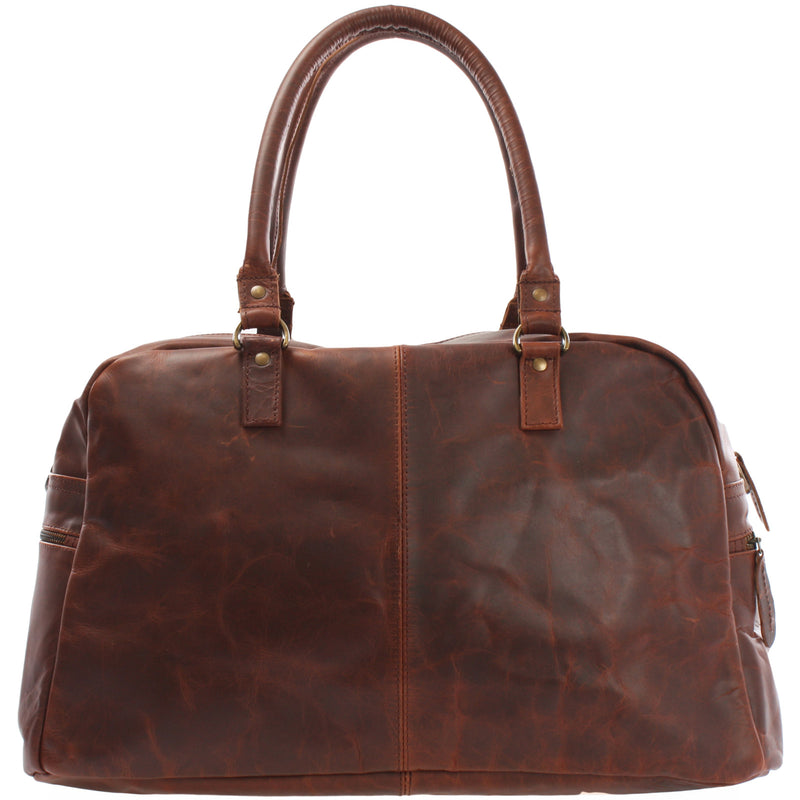 Leconi kleine Reisetasche Handgepäck Weekender Leder braun LE2023 Versandkostenfrei
