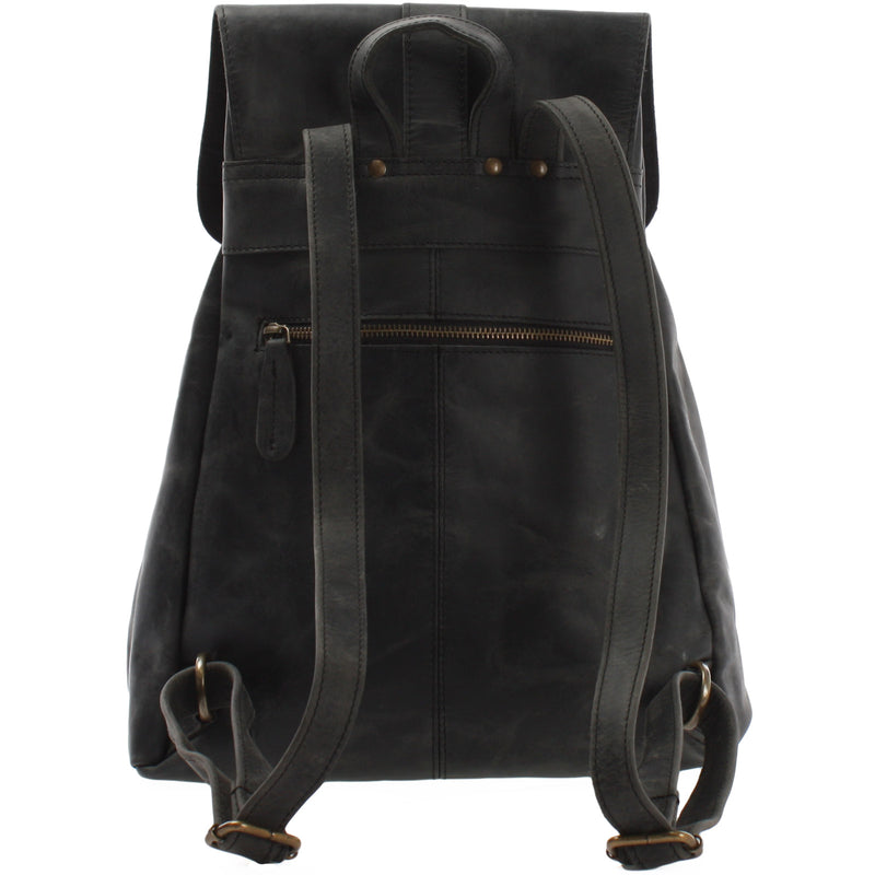 Leconi Rucksack Freizeitrucksack vintage Lederrucksack Damen Herren Leder grau LE1008 Zeitlich begrenztes Angebot