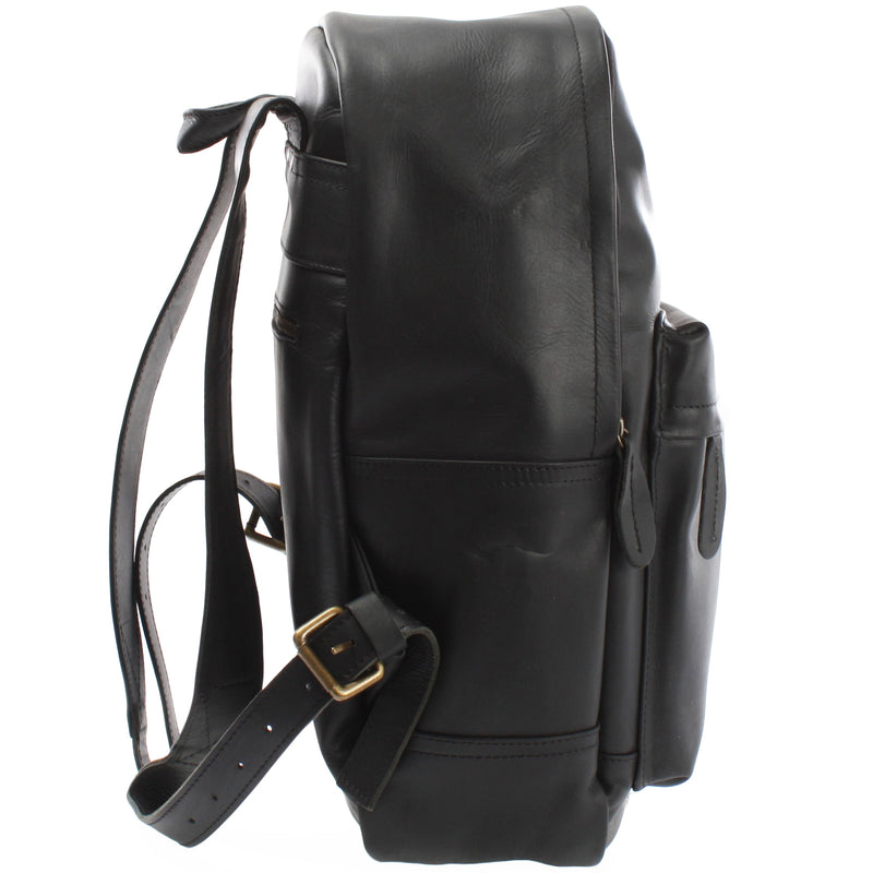 Leconi Rucksack Lederrucksack Freizeitrucksack Damen Herren Leder schwarz LE1009 Tägliche Deals