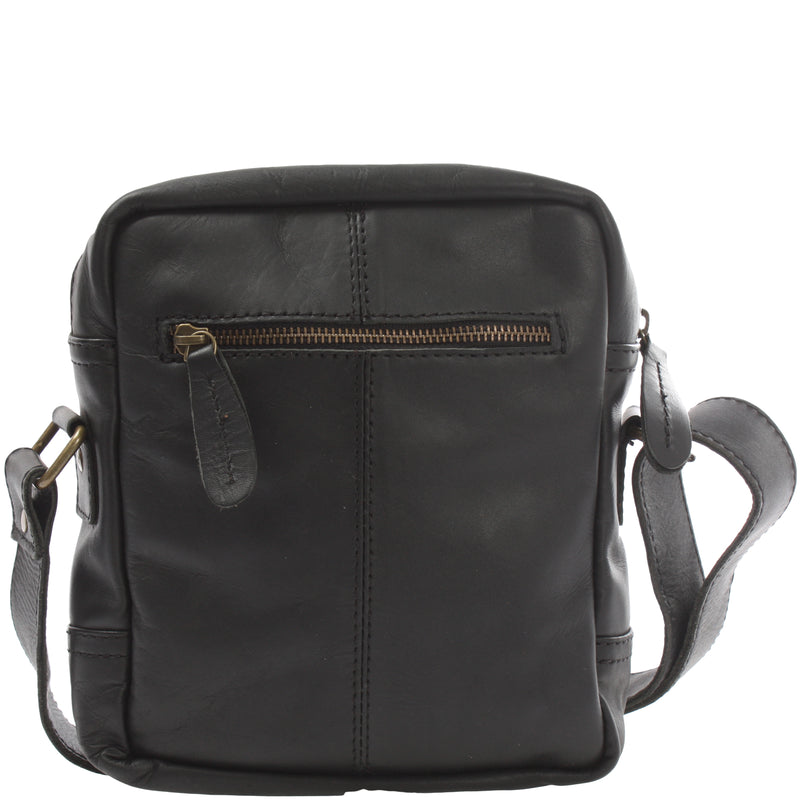 Leconi kleine Umhängetasche Schultertasche Freizeit Leder dunkelbraun LE3042 Neueste Stile