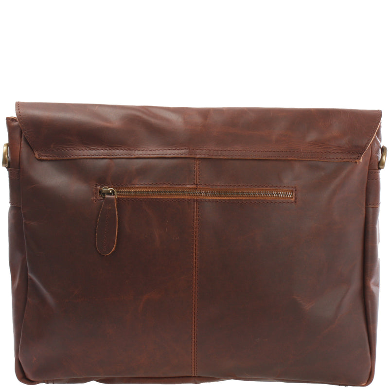 Leconi Messenger Bag Collegetasche DIN A4 Kuriertasche Leder braun LE3032 Letzte 2 Tage