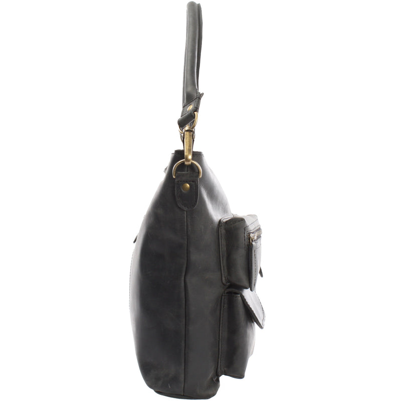 Leconi Schultertasche Umhängetasche Ledertasche Leder grau LE0039 Hotsell