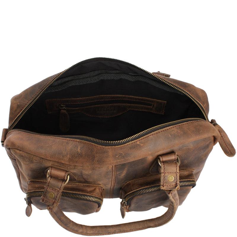 Leconi Schultertasche Handtasche Henkeltasche Damen Leder schlamm LE0046 Günstig kaufen