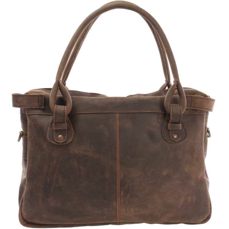 Leconi Schultertasche Henkeltasche Damentasche Handtasche Leder schlamm LE0050 Black Friday