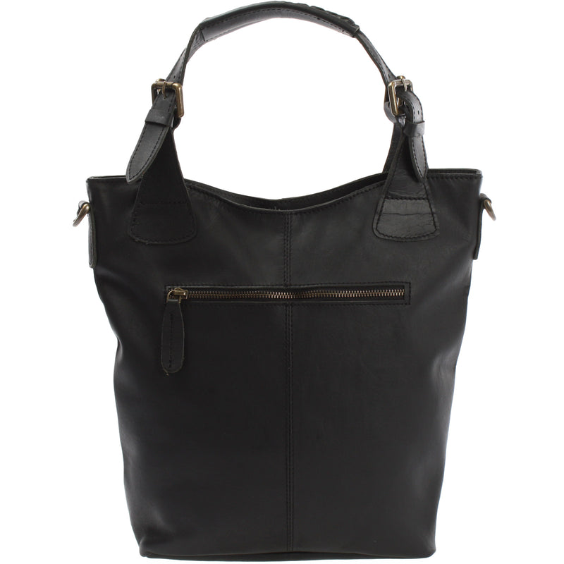 Leconi Umhängetasche Schultertasche Henkeltasche Damentasche Leder schwarz LE0054 Heißer Verkauf