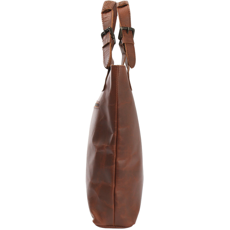 Leconi Shopper Henkeltasche Damentasche Leder braun LE0033 Bestseller