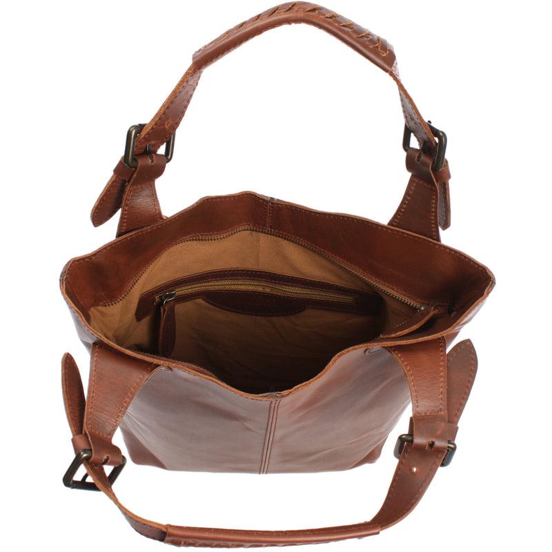 Leconi Shopper Henkeltasche Damentasche Leder braun LE0033 Bestseller