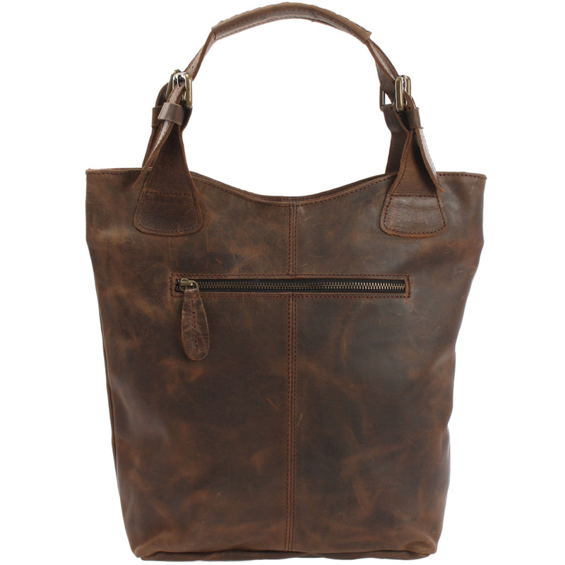 Leconi Henkeltasche Ledertasche Damentasche Leder schlamm LE0033 Kauf eins, bekomm eins gratis
