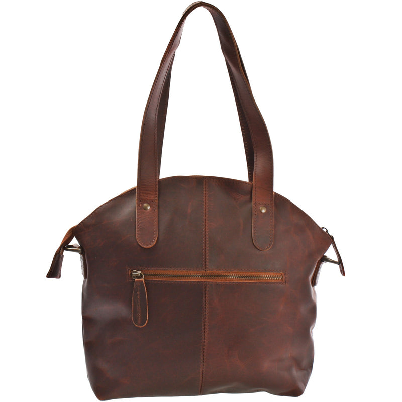 Leconi Shopper Schultertasche Damen Handtasche Ledertasche Henkeltasche Leder braun LE0060 Zeitbegrenzte Promotion