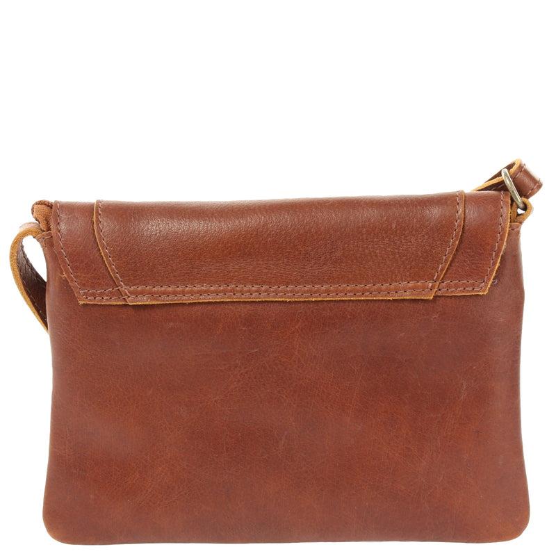 Leconi kleine Umhängetasche Ledertasche Damentasche Schultertasche Leder braun LE3078 Nur für heute