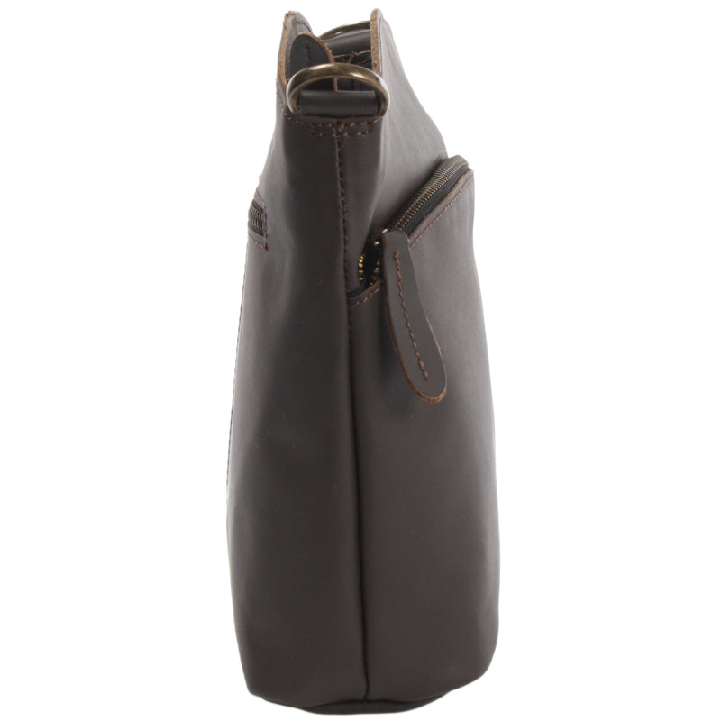 Leconi kleine Umhängetasche Schultertasche Freizeittasche Leder dunkelbraun LE3049 Bis zu 55% Rabatt