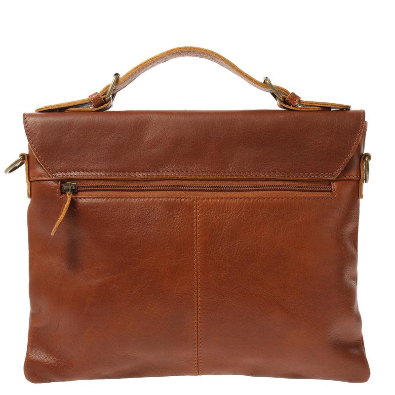 Leconi kleine Umhängetasche Schultertasche Damen und Herren Leder braun LE3079 Clearance-Verkauf