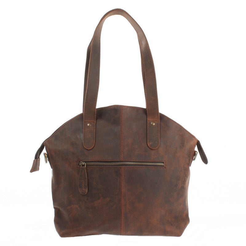 Leconi Shopper Schultertasche Damen Handtasche Ledertasche Henkeltasche Leder schlamm LE0060 2025