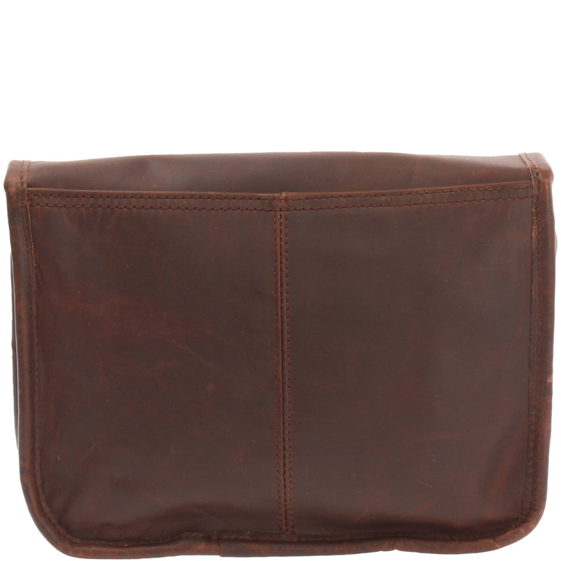 Leconi kleine Schultertasche Ledertasche Damentasche Leder braun LE3041 Auslauf