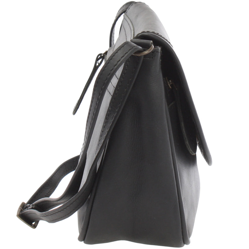 Leconi kleine Umhängetasche Ledertasche Damentasche Schultertasche Leder schwarz LE3047 Günstiger Verkauf