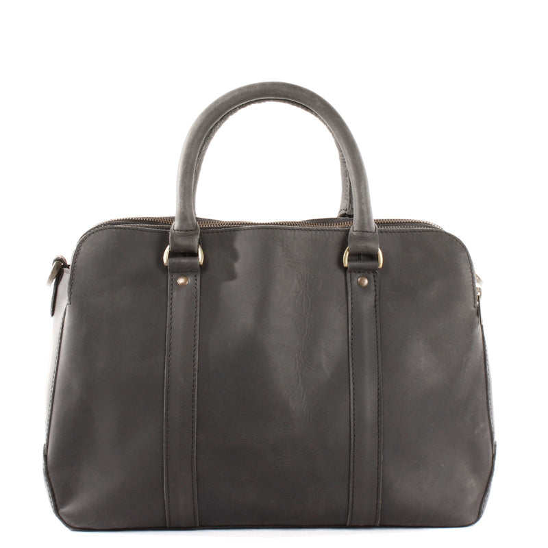 Leconi Umhängetasche Schultertasche Henkeltasche Damentasche Aktentasche Buisnesstasche Leder schwarz LE3065 Sonderangebot