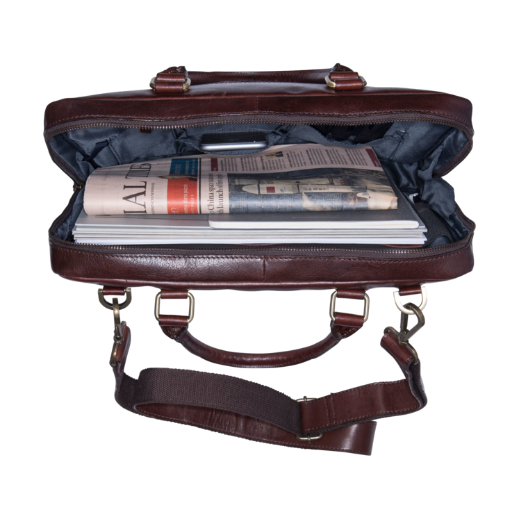 Leonhard Heyden Cambridge RV-Aktenmappe S 1 Fach Rotbraun im Angebot