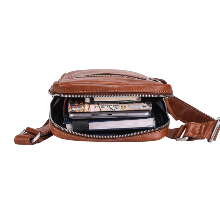 Leonhard Heyden Cambridge RV-Umhängetasche S Cognac Fabrik Onlineshop