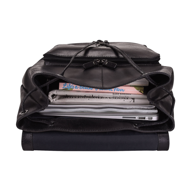 Leonhard Heyden Dakota Rucksack Schwarz Super Sparpreis