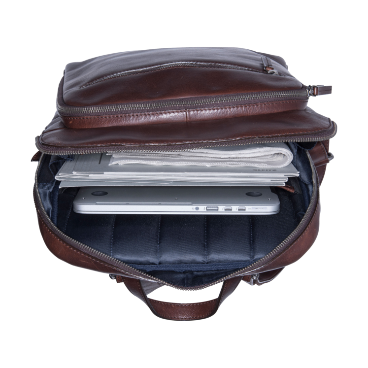 Leonhard Heyden Roma Business-Rucksack Braun Discount Store für neue Produkte