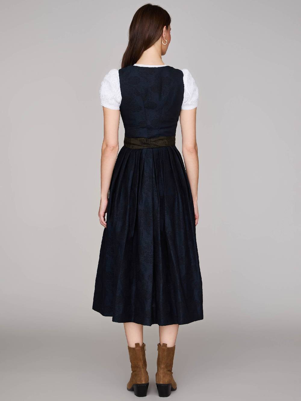 Limberry Indigoblaues Dirndl mit floralem Muster - MONIKA INDIGOBLAU Top Angebot